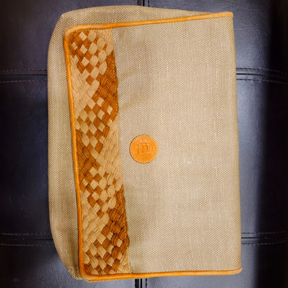 Authentic Fendi Beige Clutch